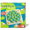Noris 606012168 - Gioco di memoria Mein Frosch (gioco per bambini a partire dai 3 anni) con tavola da gioco e rane in legno e 10 carte motivo, giocattolo per bambini e bambini