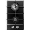 INFINITON ELECTRONICS Infiniton - Piastra a gas GAS-CR2B, larghezza 30 cm, 2 fuochi, nero, tripla corona, accensione elettronica, pulizia facile, sicurezza termocoppia)