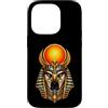 Wholesome Sketch Co Custodia per iPhone 14 Pro Ra Sun Disk Falcon Dio Antico Egitto Mitico Arte