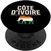 Ivorian Roots Heritage Costa d'Avorio Elefante Costa d'Avorio Bandiera Uomini, Donne e Bambini PopSockets PopGrip Adesivo
