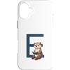 Timowo Studio Custodia per iPhone 16 Plus Lontra Con Libro Lettera E