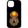 Wholesome Sketch Co Custodia per iPhone 14 Ra Sun Disk Falcon Dio Antico Egitto Mitico Arte