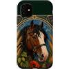 Belle Epoque Animals Custodia per iPhone 11 Cavallo da tiro Clydesdale Art Nouveau