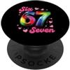 Maglietta Meme Divertente 67 Sei Sette 6 67 Sei Sette 6-7 Dolce Brainrot Italiano Meme Per Bambini PopSockets PopGrip Adesivo