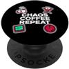 ER Nurse Night Shift Apparel Nurse Life Chaos Coffee Repeat ER Medical PopSockets PopGrip Adesivo