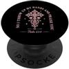 Christian Scripture Inspirational Bible Quindi vomito le mani e ti lodo Christian Cross Girls PopSockets PopGrip Adesivo