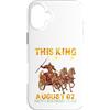 H9Shop Happy Birthday Was Born On August Custodia per iPhone 16 Plus Questo re è nato il 2 agosto Buon compleanno a me e a te