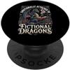 Dragon Fantasy Reader Book Lover Bookwor Attaccato emotivamente ai draghi immaginari PopSockets PopGrip Adesivo