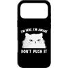 Funny Cat Lady Humor For Cat Lovers Custodia per iPhone 17 Pro Max Funny Cat I'm Here I'm Awake Sarcastic Cat Slogan Graphic