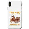 H9Shop Happy Birthday Was Born On August Custodia per iPhone X/XS Questo re è nato il 2 agosto Buon compleanno a me e a te