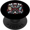 Lax Fanatic Gear Lacrosse giocatore Fan Sport Game Day Design PopSockets PopGrip Adesivo