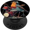 Robin Bird Outfit Simpatico Robin Bird con batteria e cuffie Costume PopSockets PopGrip Adesivo