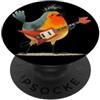 Rocking Robin Bird Outfit Punk Robin Bird Costume con chitarra elettrica per gli amanti del Rockstar PopSockets PopGrip Adesivo