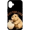 Pottery Capybara Outfit Custodia per iPhone 16 Plus Divertente Capibara con Potter Costume per Ragazzi e Ragazze