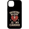 Healthcare Fitness Lab Tech Medical Sarc Custodia per iPhone 14 Plus Phlebotomist Pun Divertente Infermiera Umorismo Sangue Draw Cardio Scherzo