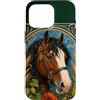 Belle Epoque Animals Custodia per iPhone 16 Pro Cavallo da tiro Clydesdale Art Nouveau