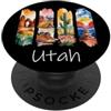 Ricordo all'aperto retrò vintage dello s Scarponi da trekking del Parco Nazionale degli Arches Utah PopSockets PopGrip Adesivo