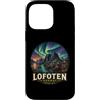 Lofoten Norway Fjord Landscape Custodia per iPhone 14 Pro Max Lofoten Norvegia Costa Fiordo Nord e Luci Design