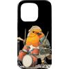 Robin Bird Outfit Custodia per iPhone 15 Pro Dondolo Robin Bird Costume con Cool Drums Musica