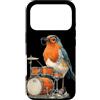 Robin Bird Outfit Custodia per iPhone 17 Pro Divertente pettirosso con gli occhiali con effetto tamburi a dondolo