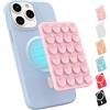 OPOM Supporto magnetico a ventosa per telefono MagSafe, supporto in silicone Octo Cup Buddy per iPhone, rimovibile per selfie/video a mani libere per TikTok e Instagram Influencer/Creator (rosa gesso)