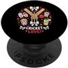 Cricket Fanatics Simpatico design per fan di cricket, giocatore battitore PopSockets PopGrip Adesivo