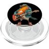 Rocking Robin Bird Outfit Rockstar Robin Bird con giacca e costume per chitarra elettrica PopSockets PopGrip per MagSafe