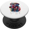 Labrador Retriever Puppy Lover PS Labrador Retriever Colorful Splatter Art Acquerello dipinto PopSockets PopGrip Adesivo