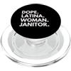 Dope Janitor Career Culture Dope Latina Donna Pulitore Patrimonio Latino Orgoglio ispanico PopSockets PopGrip per MagSafe