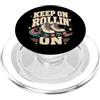 Funny Roller Skating Designs Continua a rotolare su Funny Roller Skating Derby PopSockets PopGrip per MagSafe