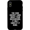 Coding Mindset Programmer Tech Logic Log Custodia per iPhone X/XS Il codice non si preoccupa del tuo background, si preoccupa solo