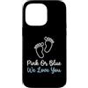 Pink Blue Reveal Decor Custodia per iPhone 14 Pro Max Annuncio di gravidanza rosa blu We Love You