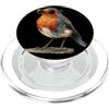 Robin Bird Outfit Pettirosso con gli occhiali con piuma e occhiali da sole PopSockets PopGrip per MagSafe