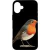 Robin Bird Outfit Custodia per iPhone 16 Plus Grazioso costume da pettirosso per gli amanti degli uccelli