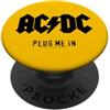 AC/DC Ufficiale AC/DC Plug me In Logo PopSockets PopGrip Adesivo