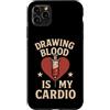 Healthcare Fitness Lab Tech Medical Sarc Custodia per iPhone 11 Pro Max Phlebotomist Pun Divertente Infermiera Umorismo Sangue Draw Cardio Scherzo