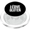Fraxoweb I Love Gluten Divertente Umorismo senza glutine PopSockets PopGrip per MagSafe