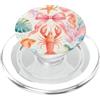 Summer Aesthetic Beachy Collage Beach Collage Acquerello Fiocco Rosa Estetica Costiera Estate PopSockets PopGrip per MagSafe