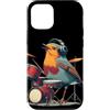 Robin Bird Outfit Custodia per iPhone 12/12 Pro Simpatico Robin Bird con batteria e cuffie Costume