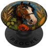 Belle Epoque Animals Cavallo da tiro Clydesdale Art Nouveau PopSockets PopGrip Adesivo