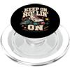Funny Roller Skating Designs Continua a rotolare su Funny Roller Skating Derby PopSockets PopGrip per MagSafe