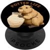 Pottery Capybara Outfit Divertente Capibara con Potter Costume per Ragazzi e Ragazze PopSockets PopGrip Adesivo