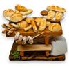 Chianese Banco Pane Miniatura Artigianale per Presepe e Diorama, Multicolore, Stile Rustico, in Terracotta, 9 x 5 x 7 cm, Decorazione Natalizia