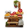 Chianese Banco Pizza Miniatura Artigianale in Terracotta per Presepe e Diorama Natalizio, Stile Rustico, 10 x 7,5 x 7,5 cm, Decorazione di Mercati e Botteghe