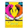 Afie 69-8170 - Biglietto di auguri di buon compleanno per adolescenti giovani adulti, scarpe da ginnastica, colore: rosa arancione, colori vivaci, blu jeans, con busta bianca, 12 x 17,5 cm, realizzato in