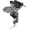 DAKFOOK Morsa da banco da 80 mm, morsetto portatile con base girevole a 360°, morsa in ghisa resistente, nero