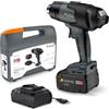 Steinel Pistola termica a batteria MobileHeat MH5, con batteria Metabo 5,5 Ah CAS 18 V, ventilatore ad aria calda professionale senza fili in valigia, tempo di riscaldamento 4 secondi, 50-500 °C, 300