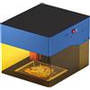 SCULPFUN iCube 3W Macchina per incisione laser, con filtro per fumo, incisione app, velocità di incisione 10000 mm/min, allarme di temperatura, messa a fuoco laser da 0,02 mm, incisione laser per legno