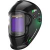 AIXZGLOBAL Casco da Saldatura True Color con Oscuramento Automatico, Classe Ottica 1/1/1/2, Ampio Campo Visivo 9,9x9,7 cm, 4 Sensori per MIG/TIG/MMA, Regolazione Toni 4-5/5-9/9-13