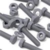 Caterpillar Red 50 x Viti a Testa Esagonale Grigio, dadi e bulloni in plastica PVC, resistenti all'ossidazione, resistenti all'acqua, forti, UPVC, M4 x 20 mm